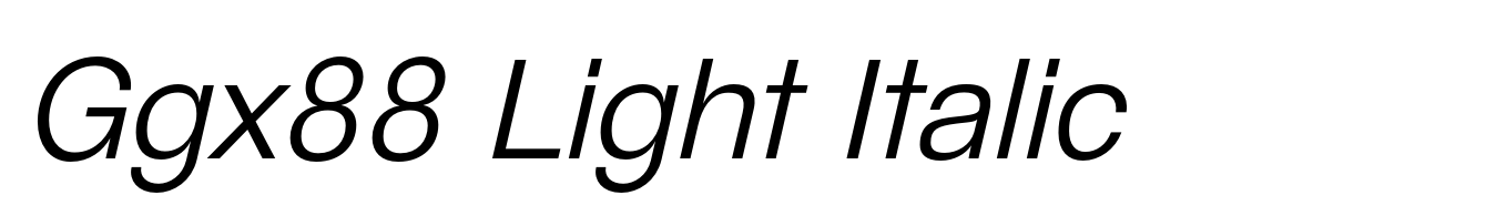 Ggx88 Light Italic